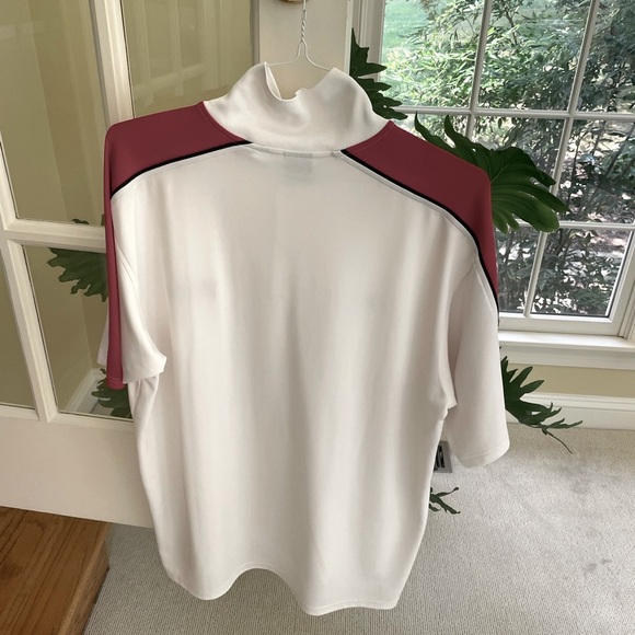 🌿Maryland Terps Under Armour Men’s Polo Short-Sleeved Shirt Red/White, size L🌿 - Picture 2 of 3